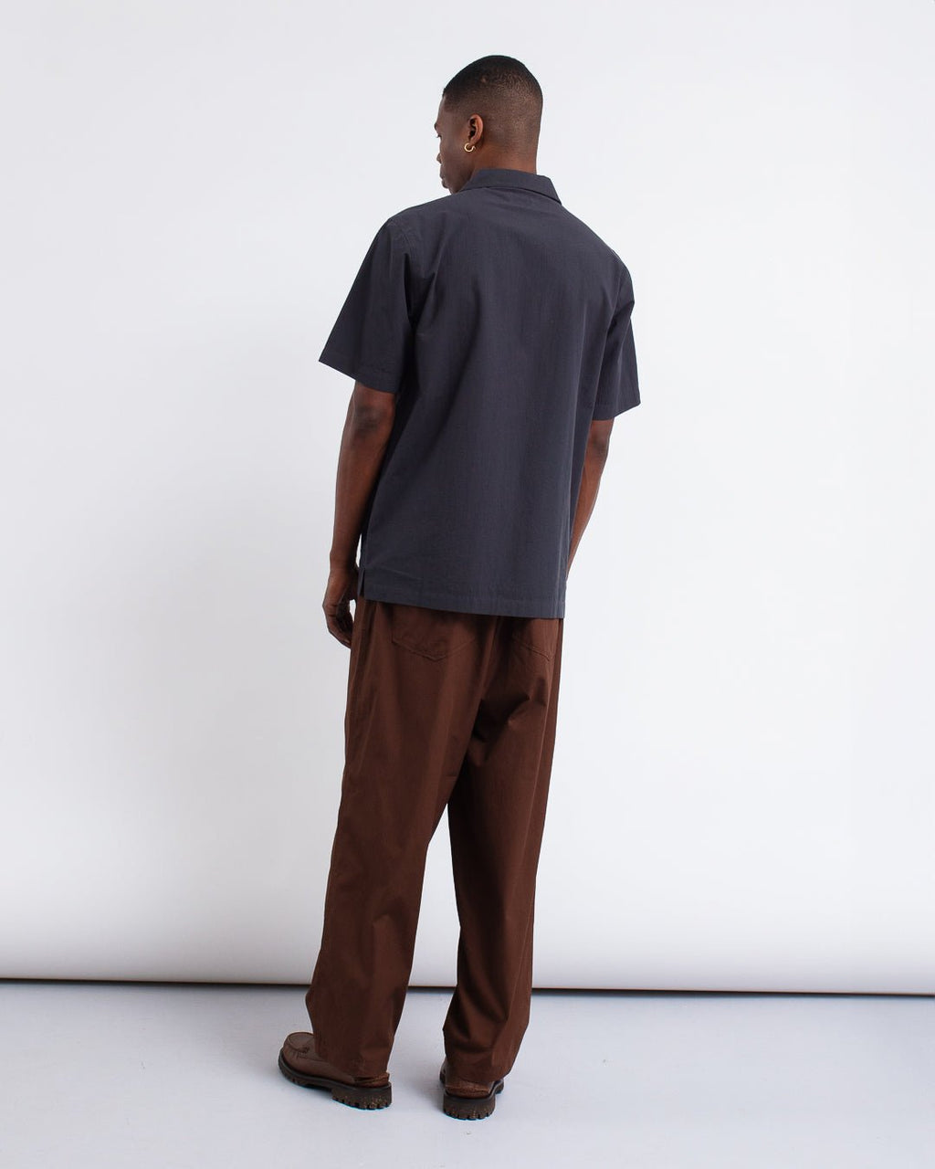 Dwight Overshirt Tech Cotton Black - UNIVERSAL WORKS