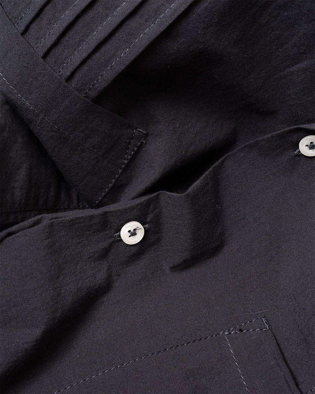 Dwight Overshirt Tech Cotton Black - UNIVERSAL WORKS