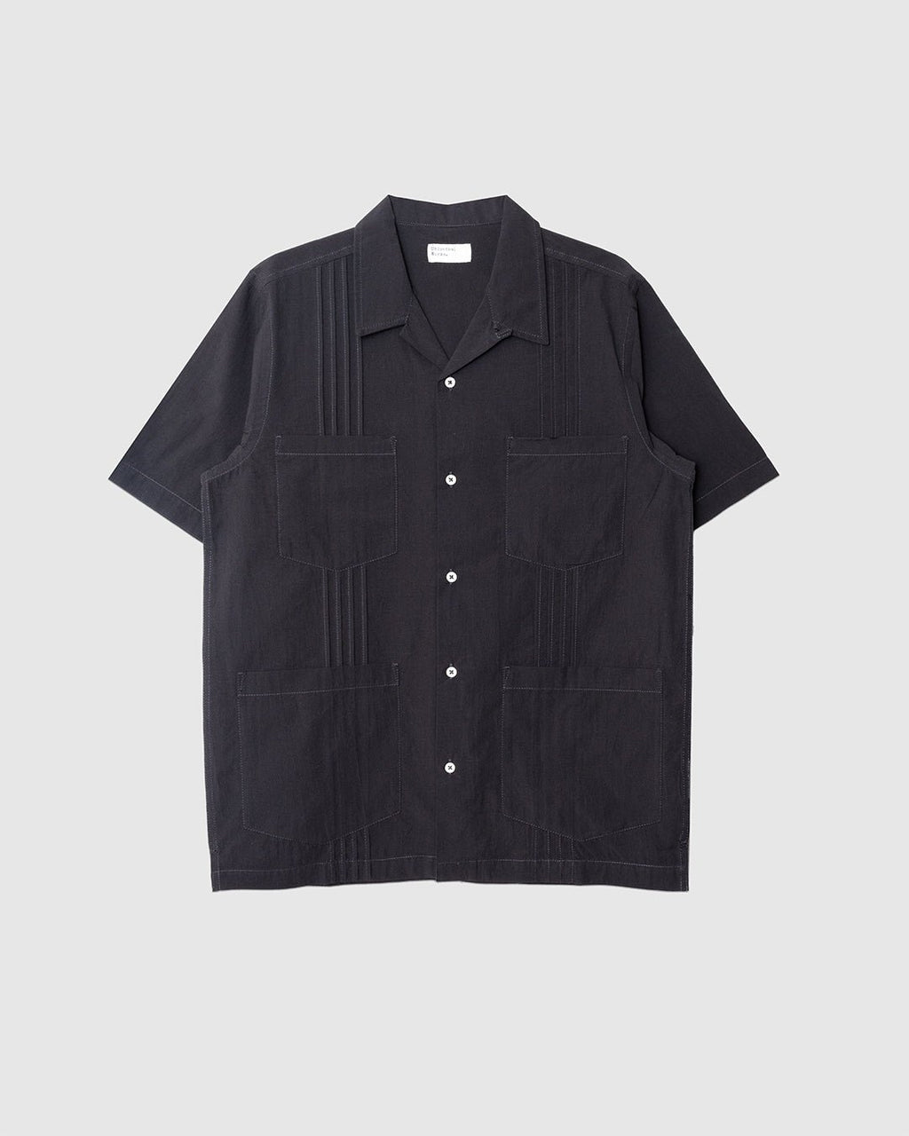 Dwight Overshirt Tech Cotton Black - UNIVERSAL WORKS