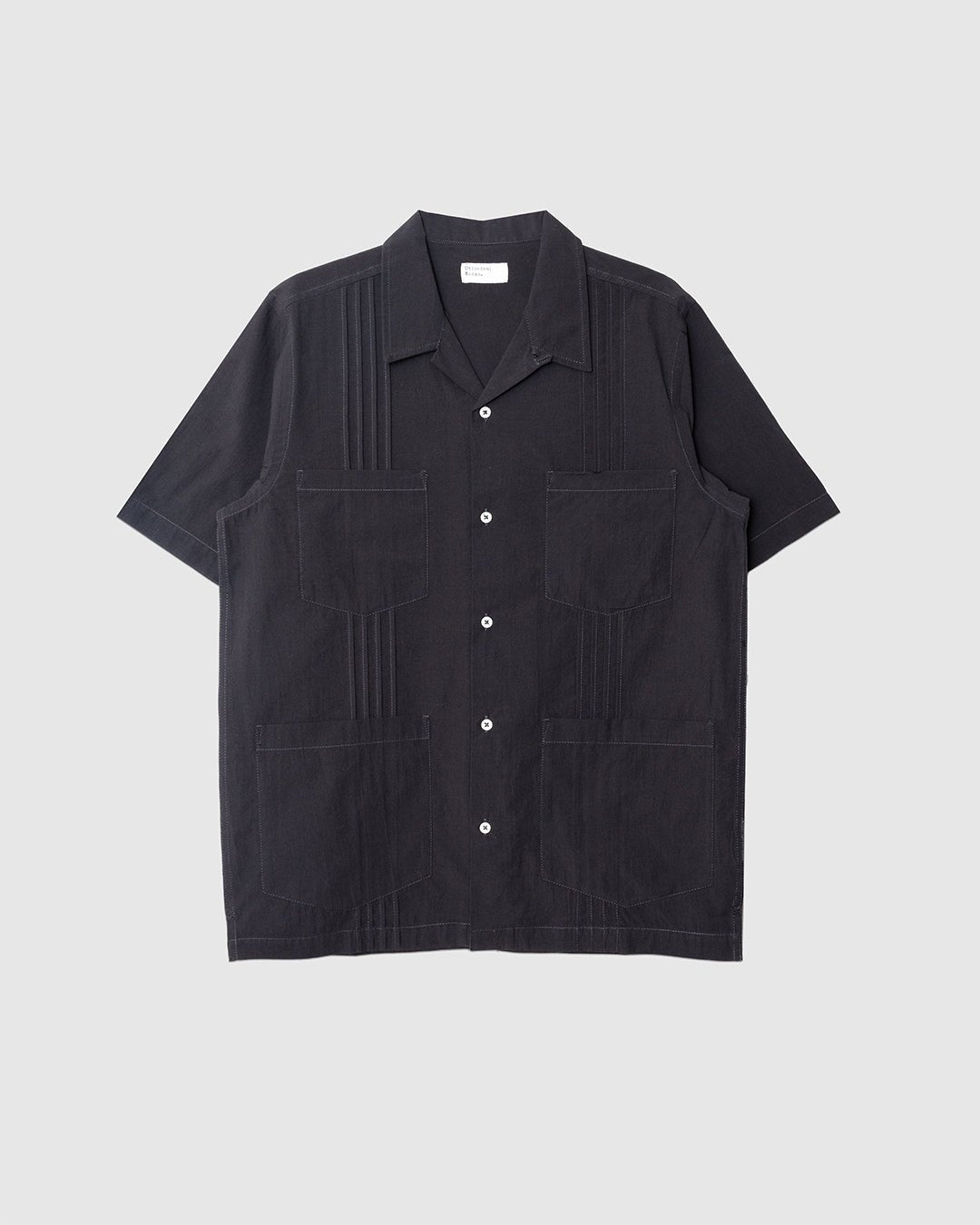 Dwight Overshirt Tech Cotton Black - UNIVERSAL WORKS