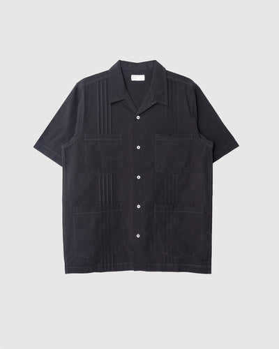 Dwight Overshirt Tech Cotton Black - UNIVERSAL WORKS