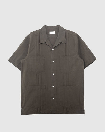 Dwight Overshirt Tech Cotton Olive - UNIVERSAL WORKS
