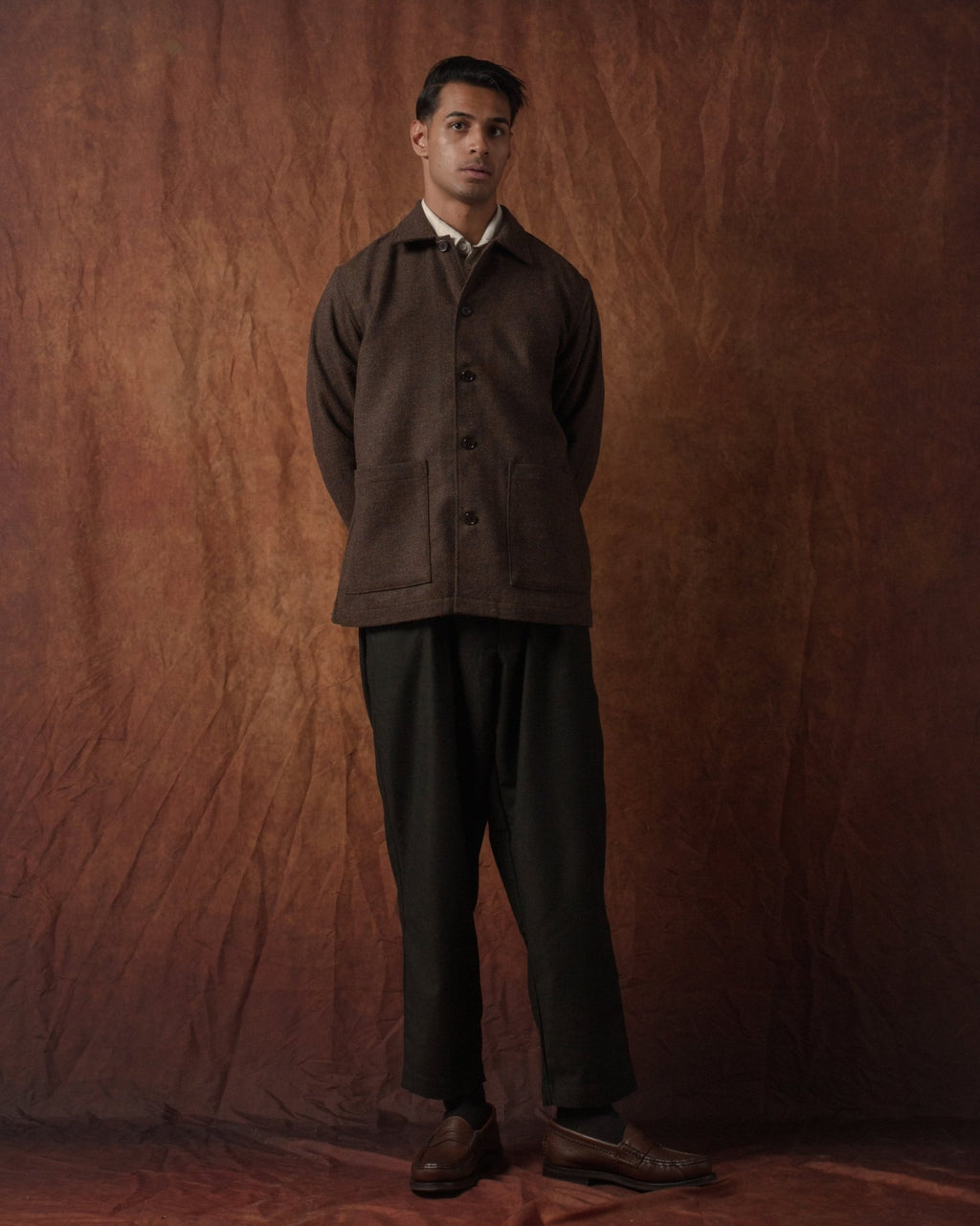 Easy Jacket Harris Tweed Brown - UNIVERSAL WORKS