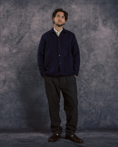 Easy Jacket Indigo Harris Tweed Plaid - UNIVERSAL WORKS