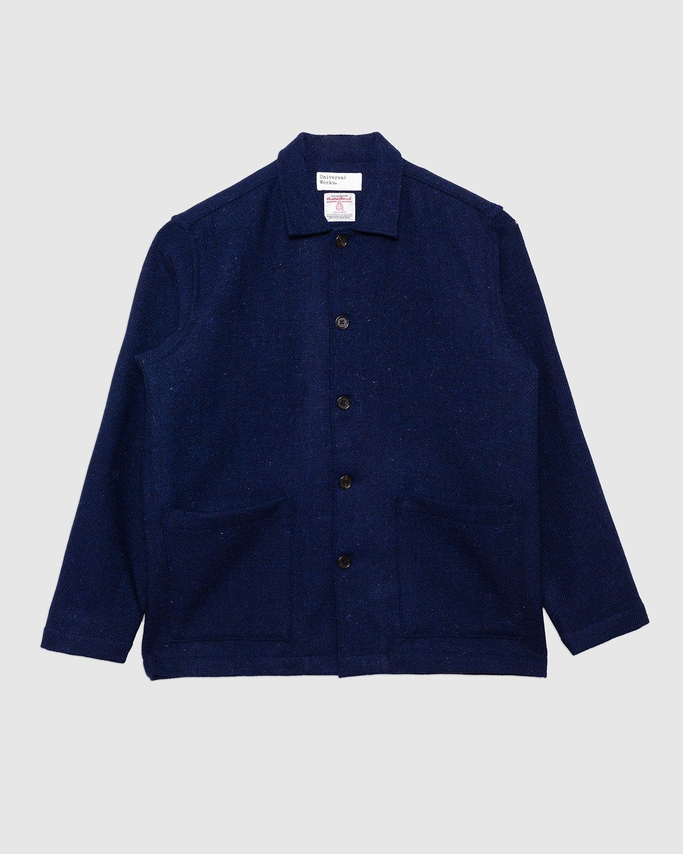 Easy Jacket Indigo Harris Tweed Plaid - UNIVERSAL WORKS