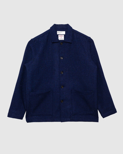 Easy Jacket Indigo Harris Tweed Plaid - UNIVERSAL WORKS