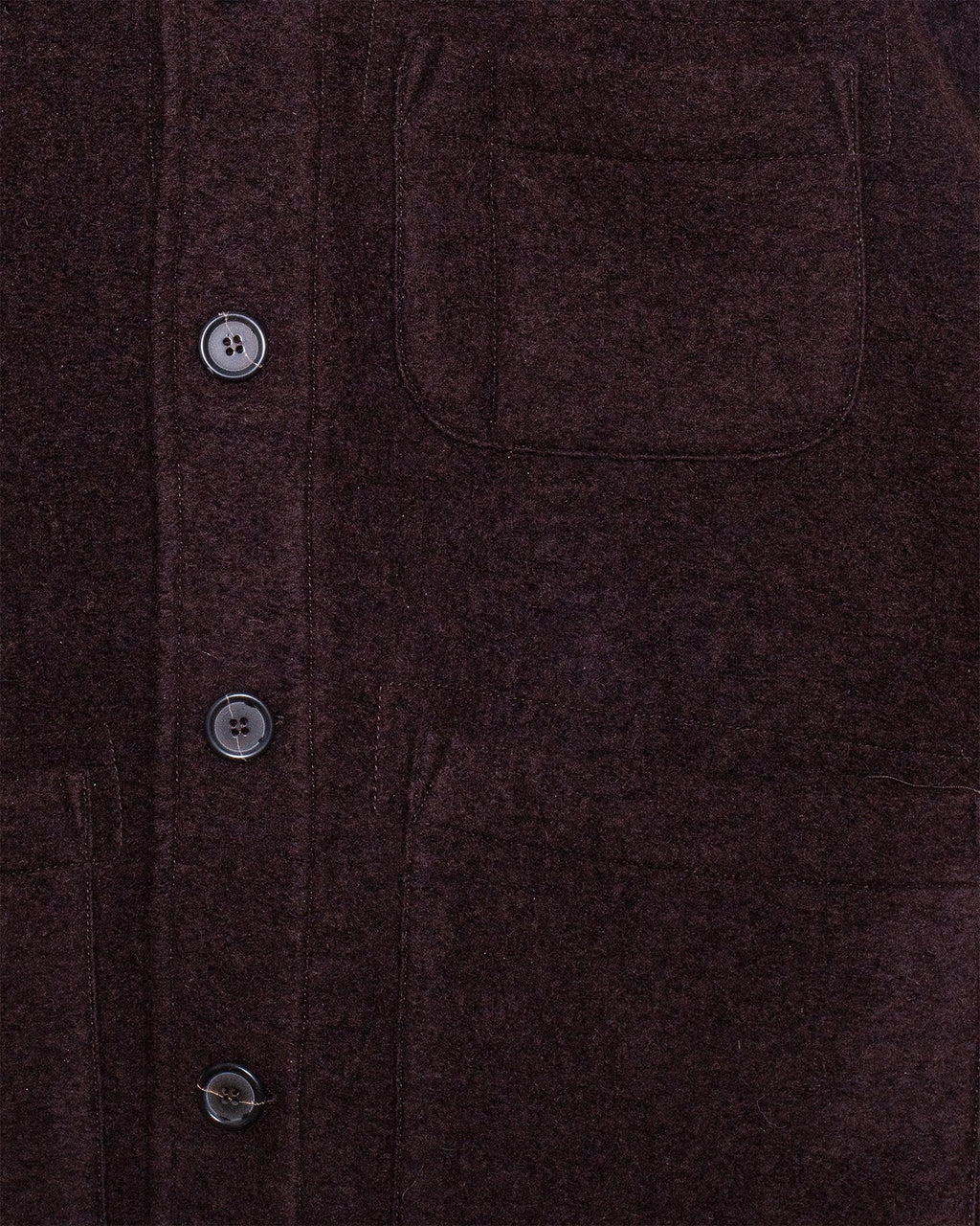 Field Jacket Brown Wool Fleece - UNIVERSAL WORKS