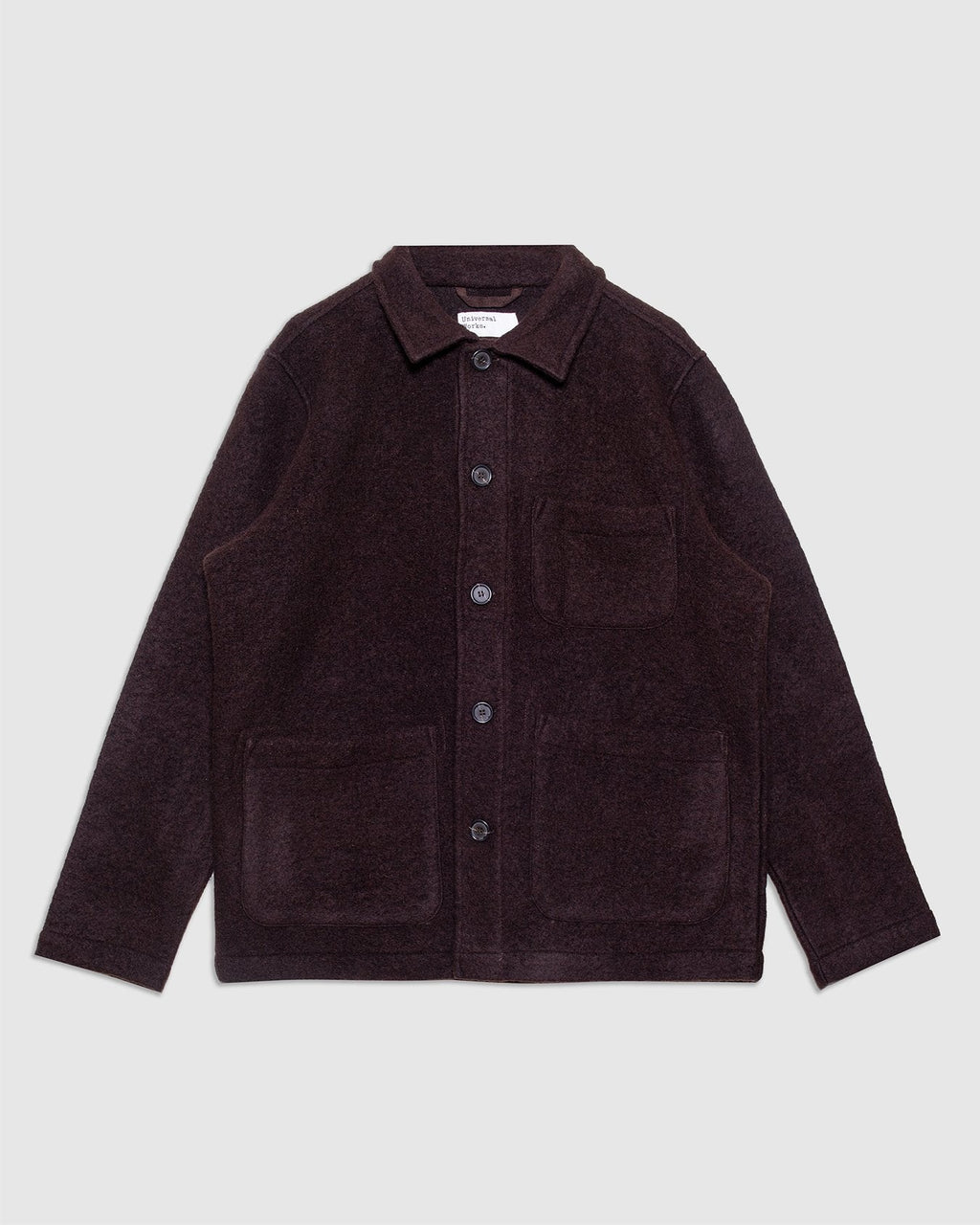 Field Jacket Brown Wool Fleece - UNIVERSAL WORKS