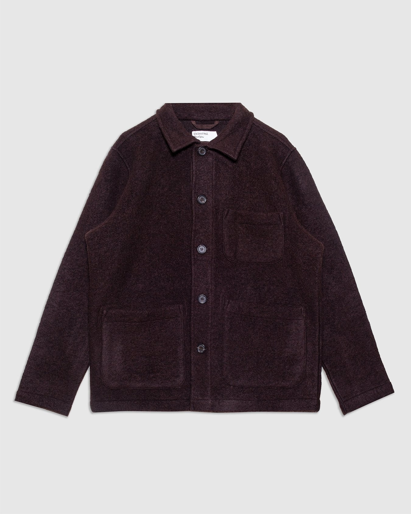 Field Jacket Brown Wool Fleece - UNIVERSAL WORKS