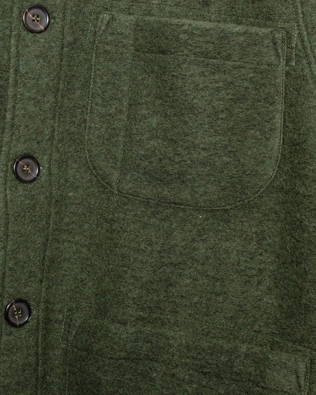 Field Jacket Wool Fleece Olive - UNIVERSAL WORKS