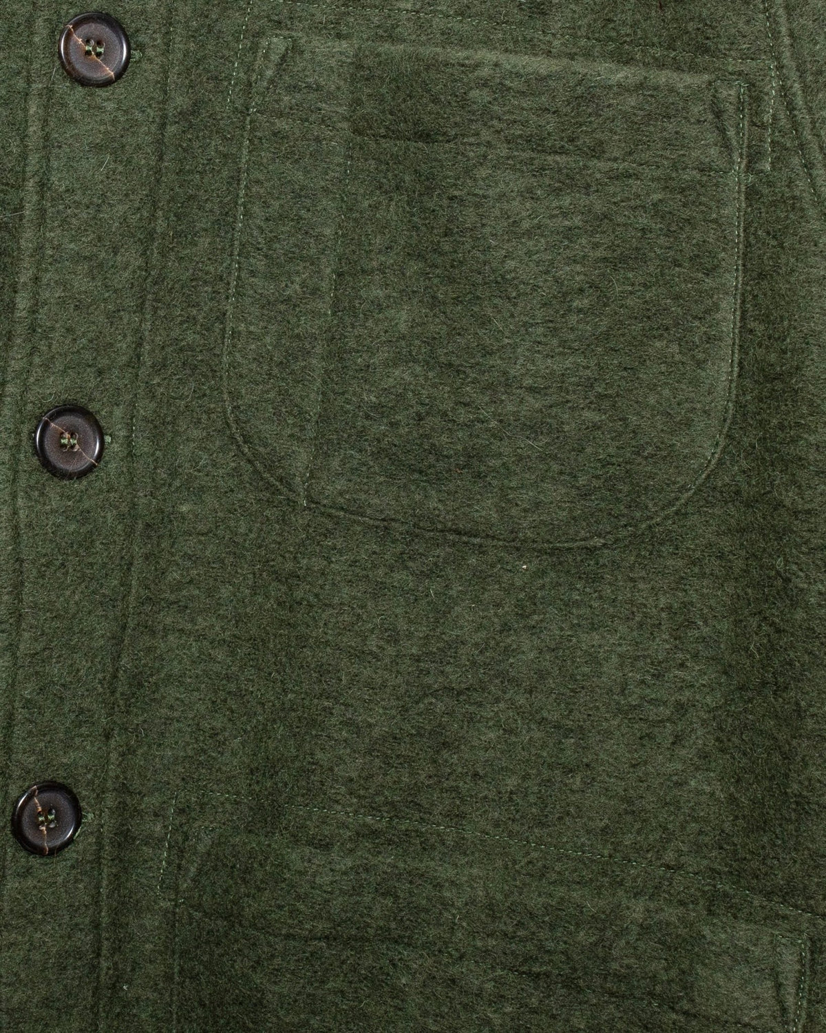 Field Jacket Wool Fleece Olive - UNIVERSAL WORKS