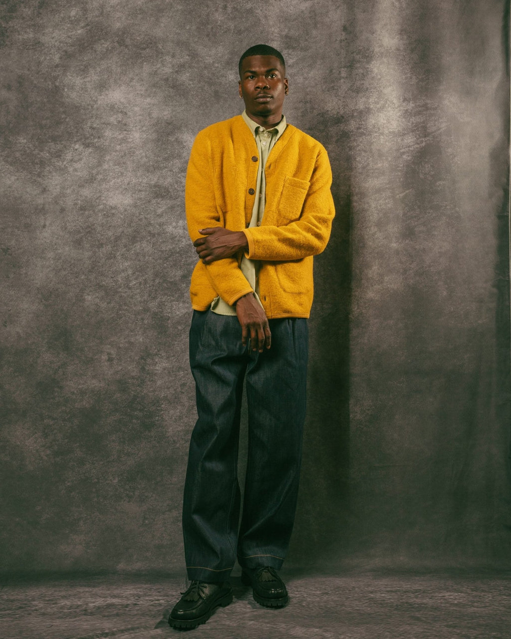 Field Jacket Yellow Wool Fleece - UNIVERSAL WORKS