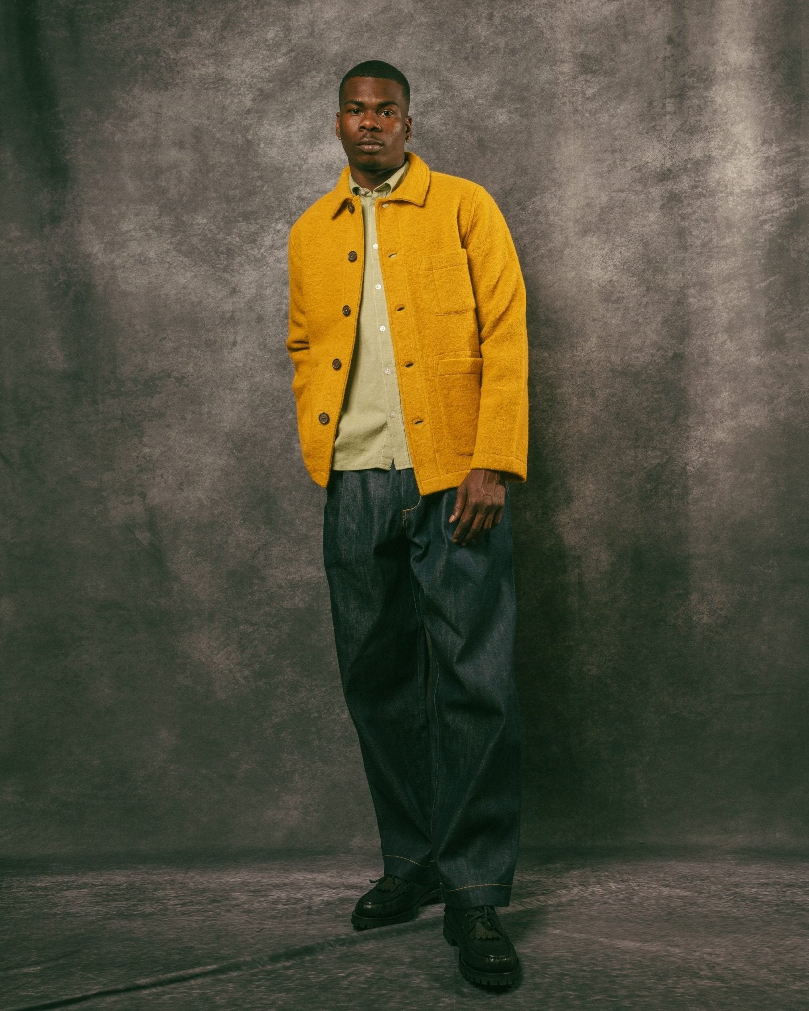 Field Jacket Yellow Wool Fleece - UNIVERSAL WORKS