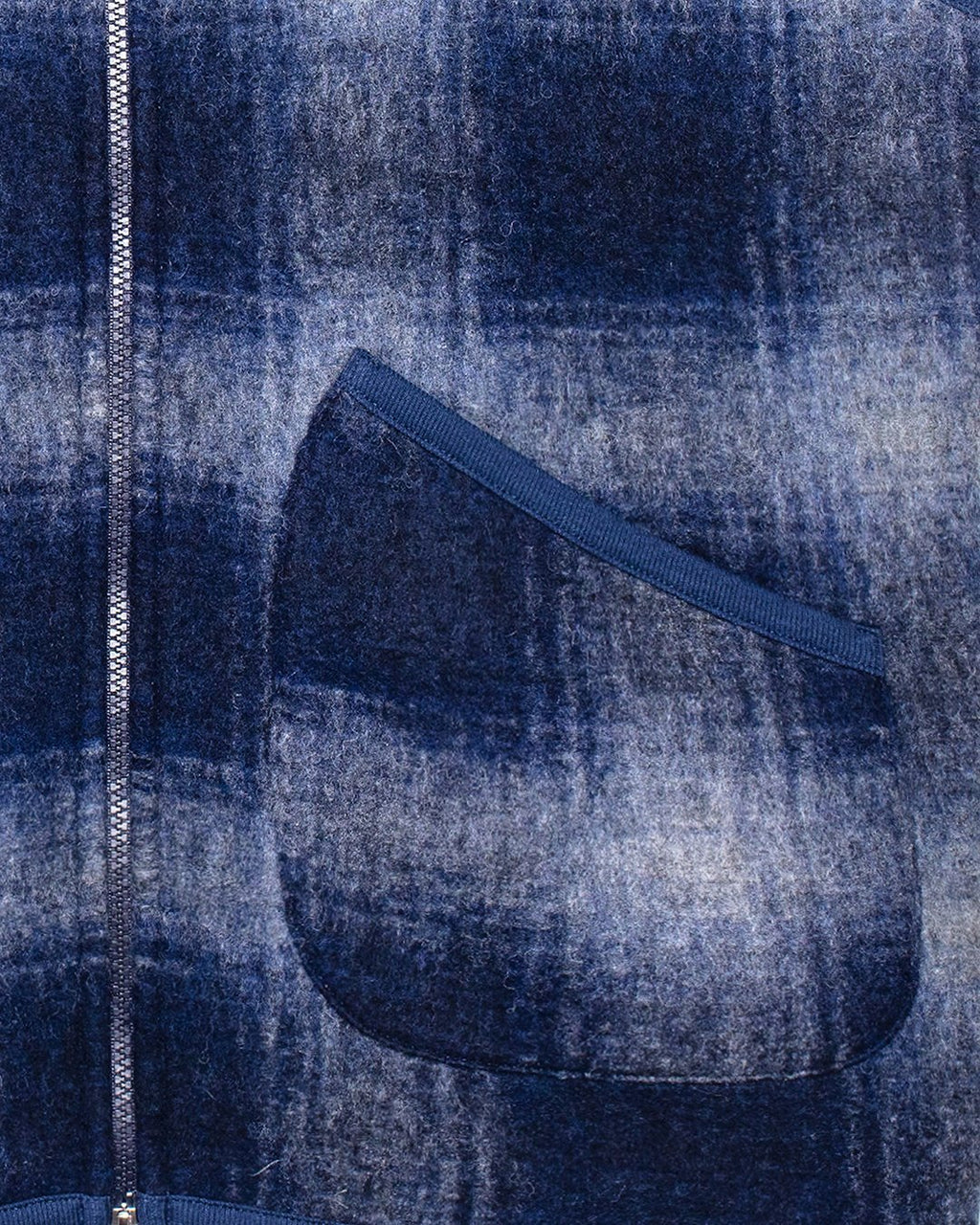 Fresco Fleece Zip Waistcoat - Navy/ Grey - UNIVERSAL WORKS