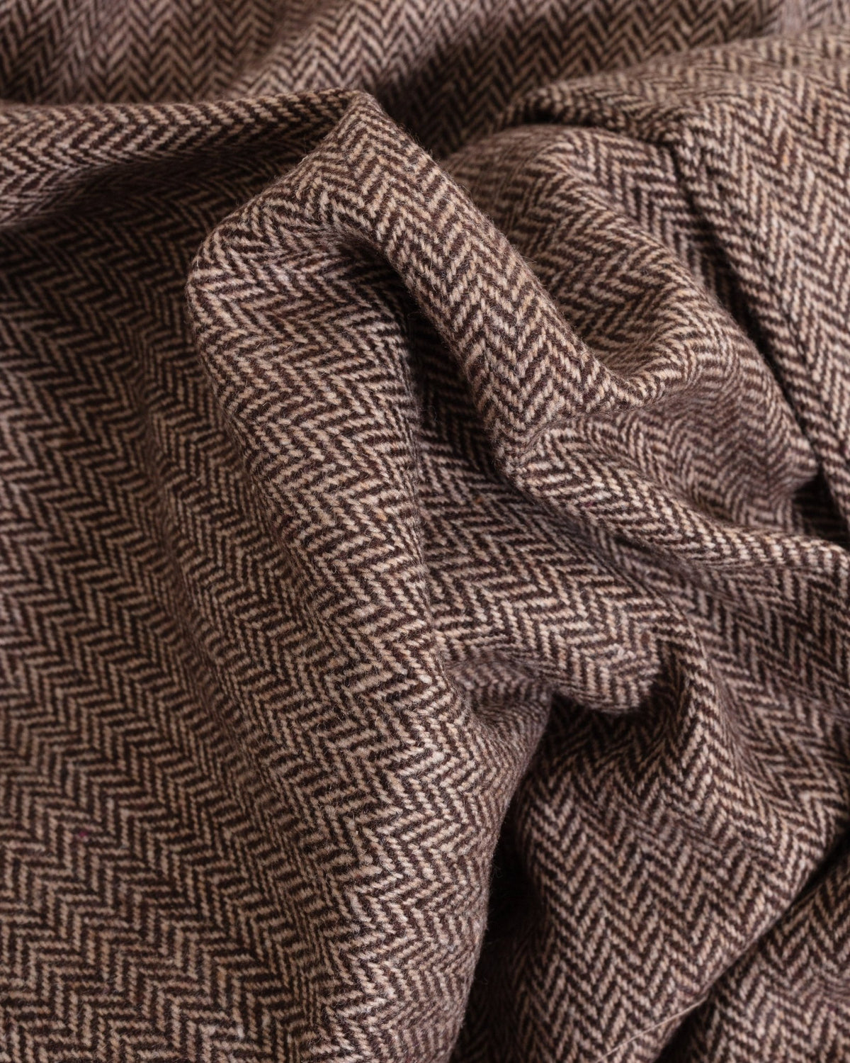 Gillespie Pant Wool Herringbone Brown - UNIVERSAL WORKS