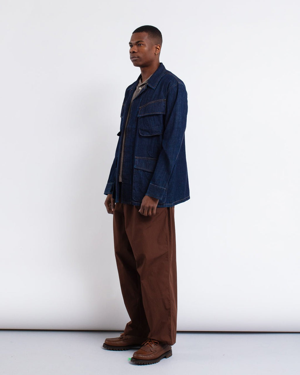 Indigo Kaihara LT WT Denim Jungle Jacket - UNIVERSAL WORKS
