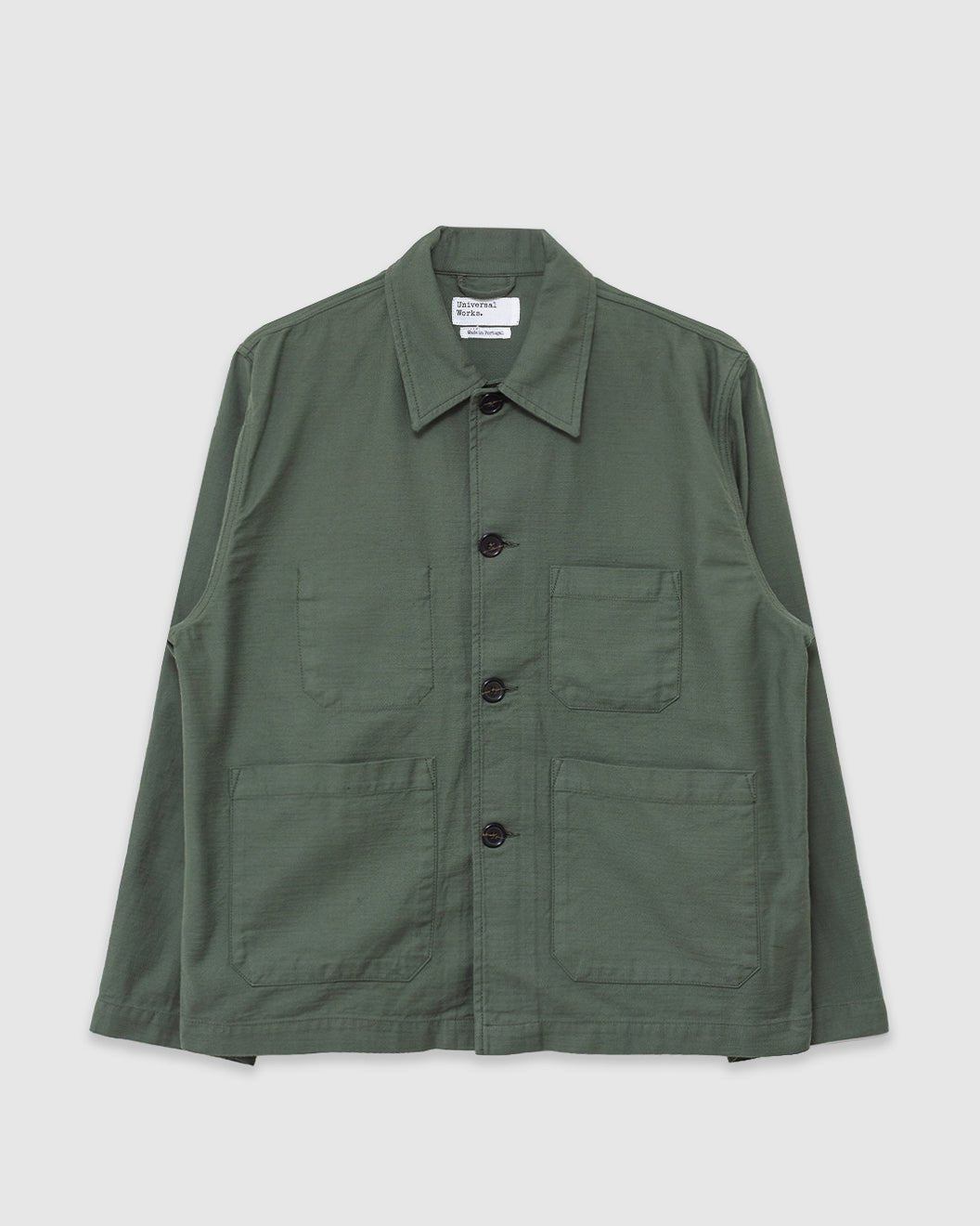Ives Jacket Slub Sateen Olive - UNIVERSAL WORKS