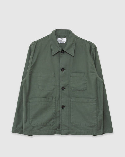 Ives Jacket Slub Sateen Olive - UNIVERSAL WORKS