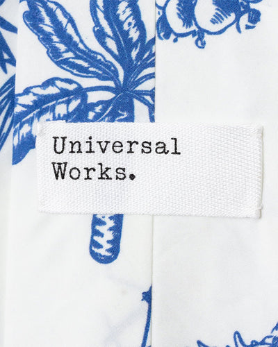 Jungle Toile Poplin Tie White - UNIVERSAL WORKS