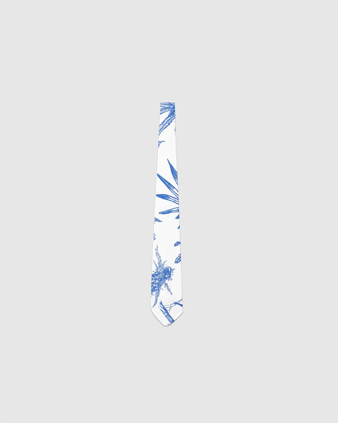 Jungle Toile Poplin Tie White - UNIVERSAL WORKS
