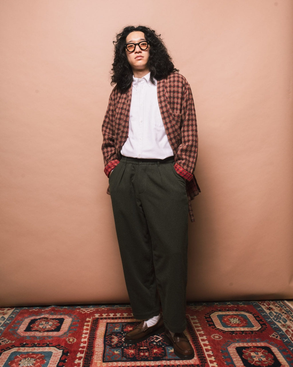 Kyoto Work Jacket in Wool Alpaca Mix - Brown - UNIVERSAL WORKS