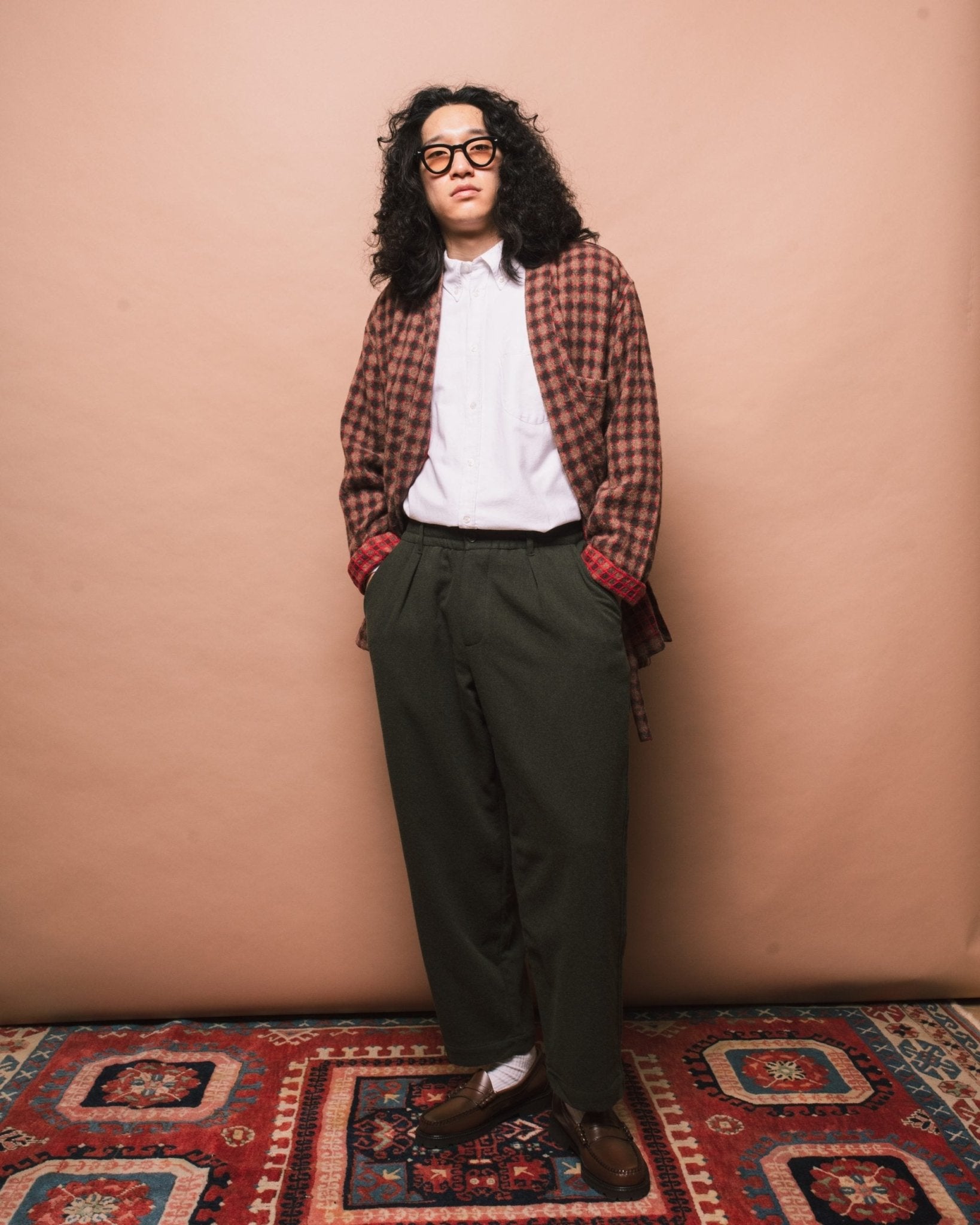Kyoto Work Jacket in Wool Alpaca Mix - Brown - UNIVERSAL WORKS