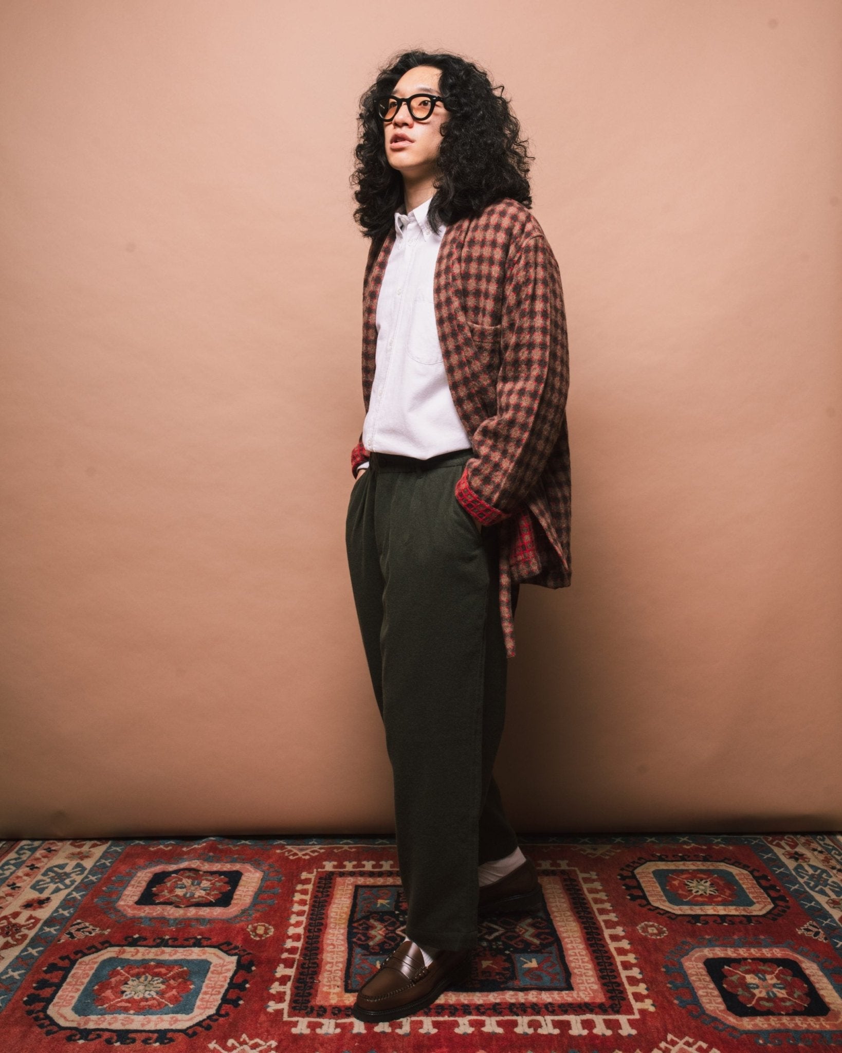 Kyoto Work Jacket in Wool Alpaca Mix - Brown - UNIVERSAL WORKS