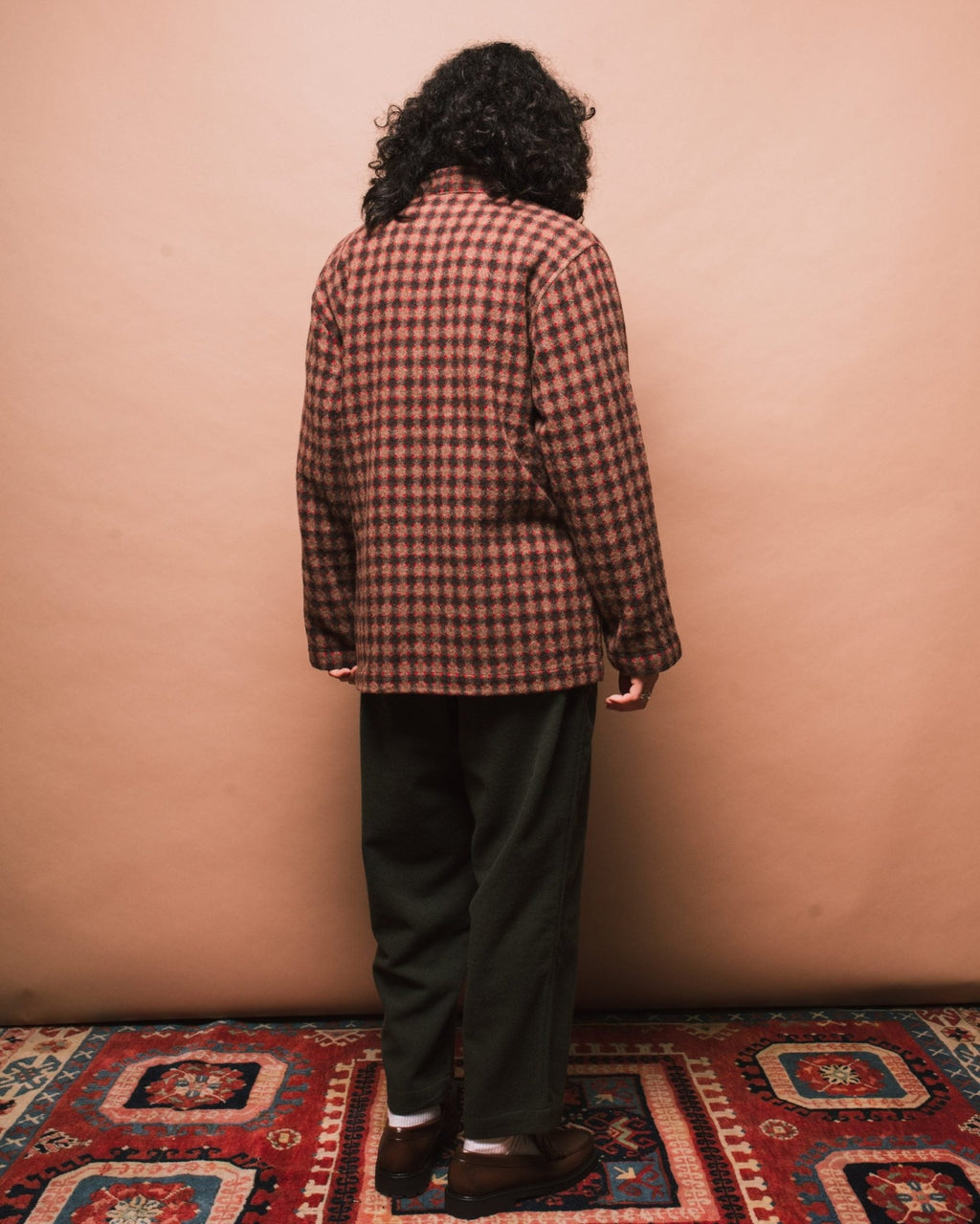 Kyoto Work Jacket in Wool Alpaca Mix - Brown - UNIVERSAL WORKS