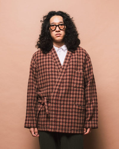 Kyoto Work Jacket in Wool Alpaca Mix - Brown - UNIVERSAL WORKS