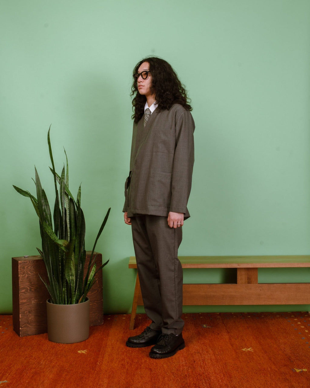 Kyoto Work Jacket Tropical Suiting - Grey Marl - UNIVERSAL WORKS