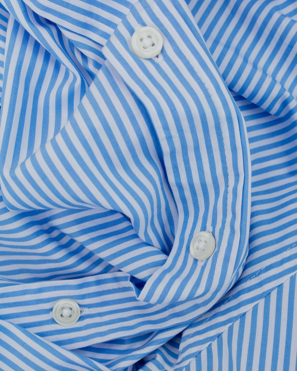Lazy Day Shirt Classic Nipon Stripe Sky/White - UNIVERSAL WORKS