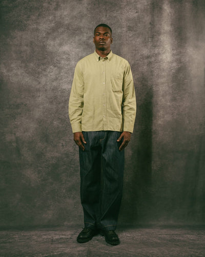 Lazy Day Shirt Green Neptune Cotton - UNIVERSAL WORKS