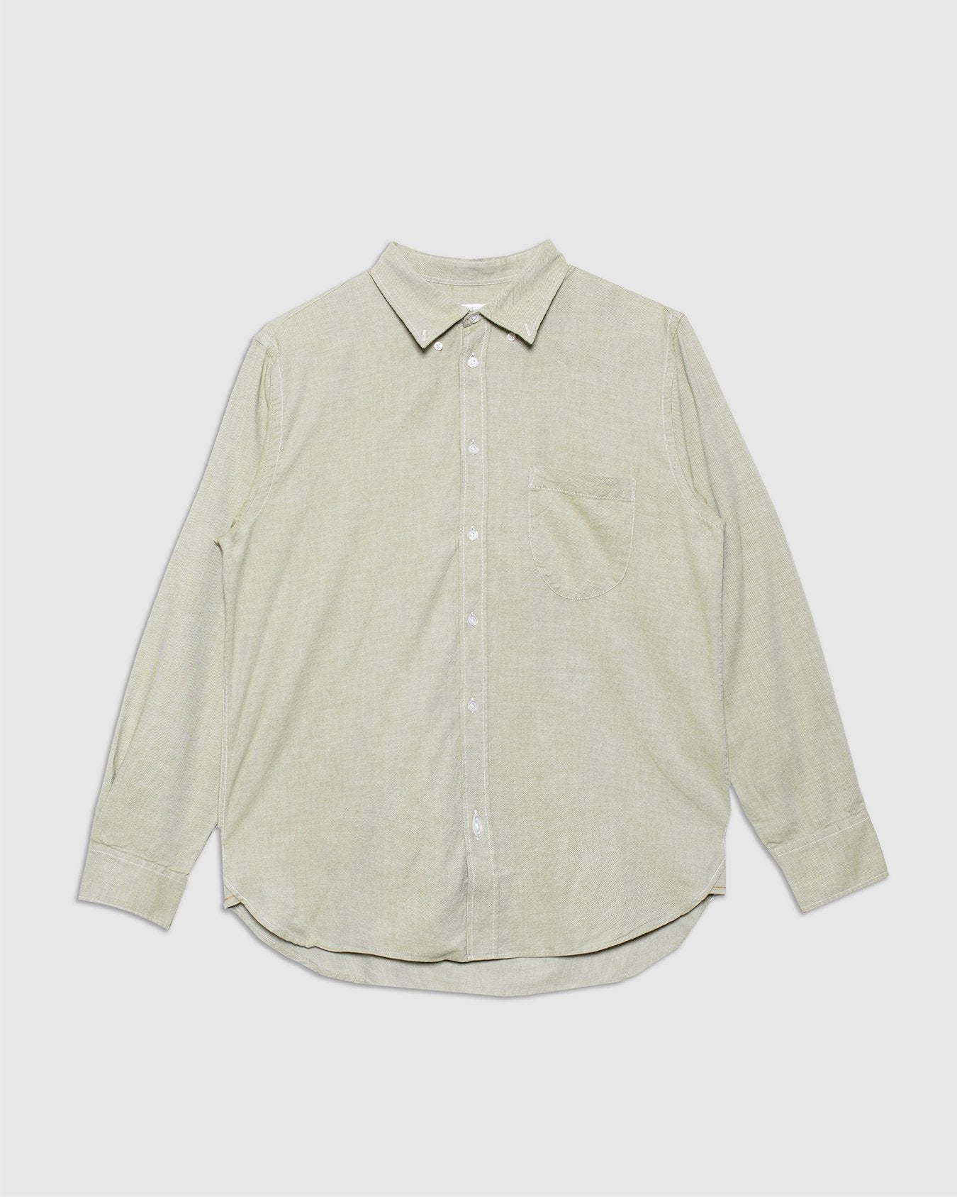Lazy Day Shirt Green Neptune Cotton - UNIVERSAL WORKS
