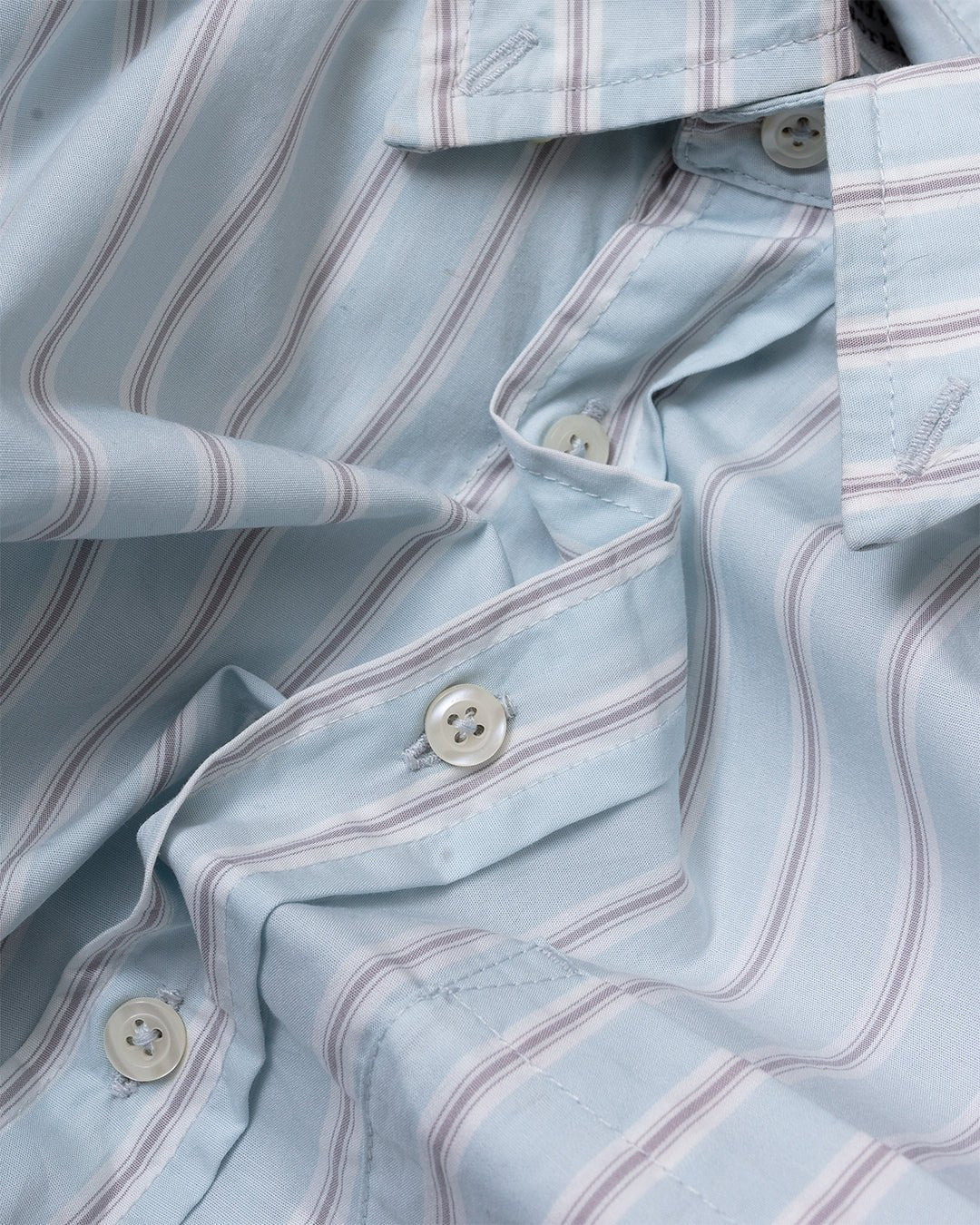 Lazy Day Shirt Urban Stripe Sky - UNIVERSAL WORKS