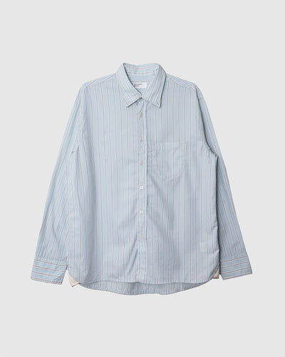 Lazy Day Shirt Urban Stripe Sky - UNIVERSAL WORKS