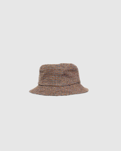 Lewis Hat Harris Tweed Weave - Brown - UNIVERSAL WORKS