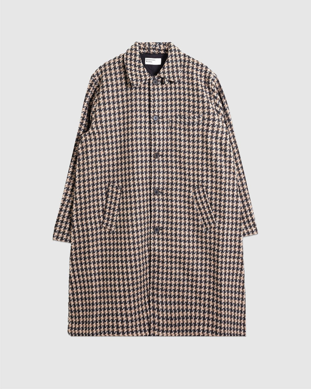 Long Swing Coat Cortina Tweed Sand - UNIVERSAL WORKS