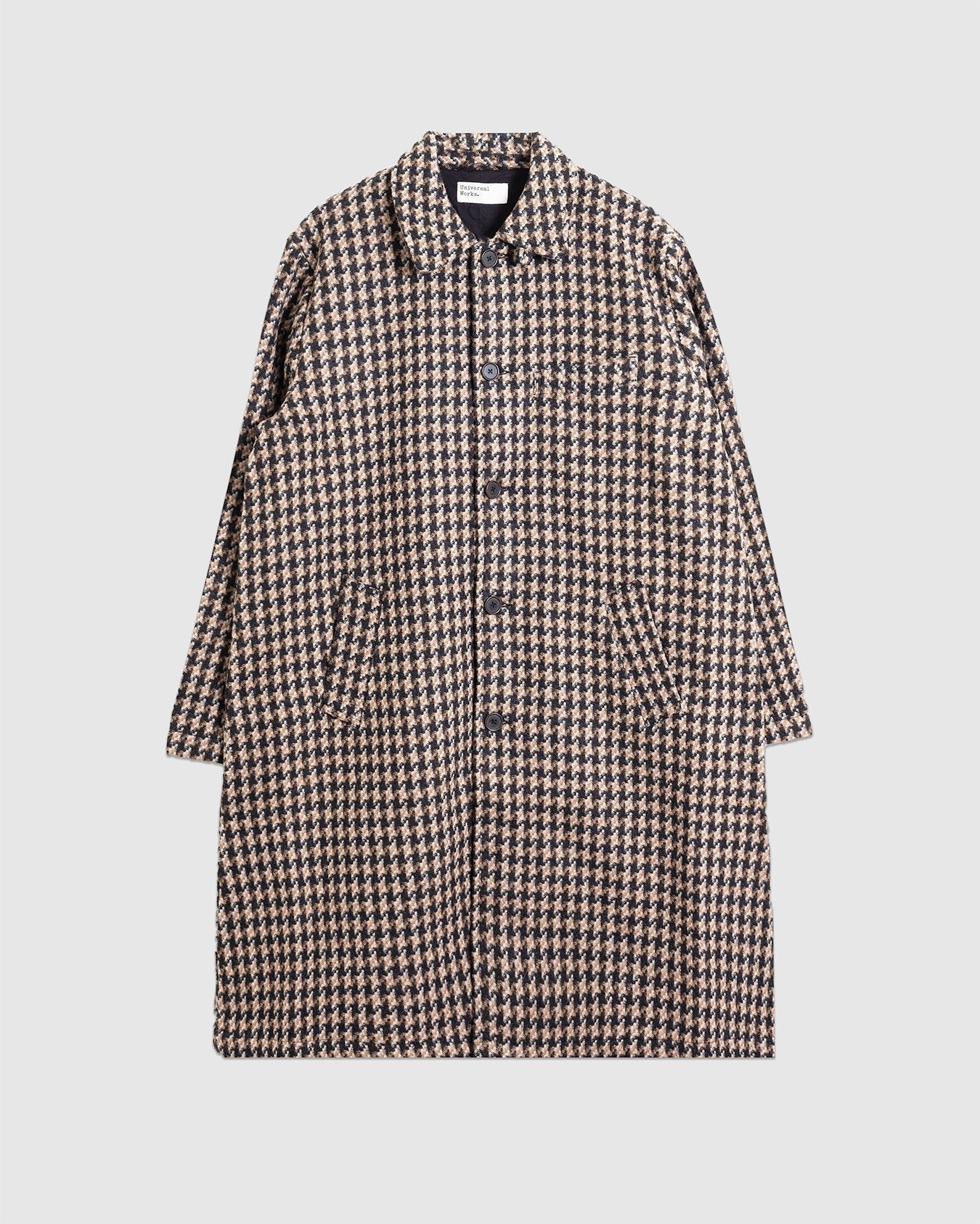 Long Swing Coat Cortina Tweed Sand - UNIVERSAL WORKS