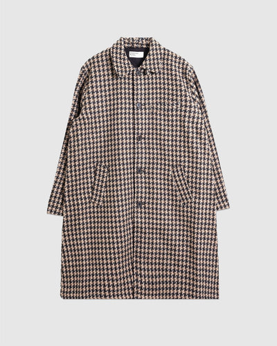 Long Swing Coat Cortina Tweed Sand - UNIVERSAL WORKS