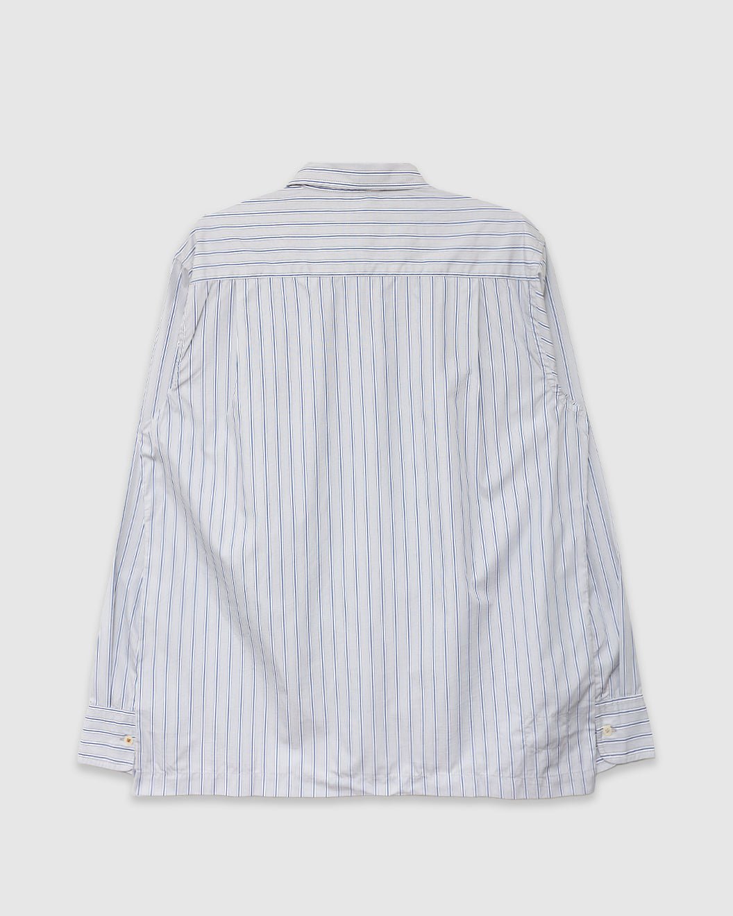 Lucky Shirt Refab Compact Cotton Grey Stripe - UNIVERSAL WORKS