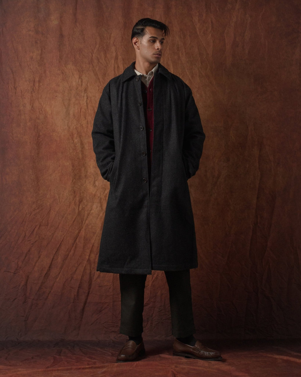 Mac Coat Mowbray Grey Marl - UNIVERSAL WORKS