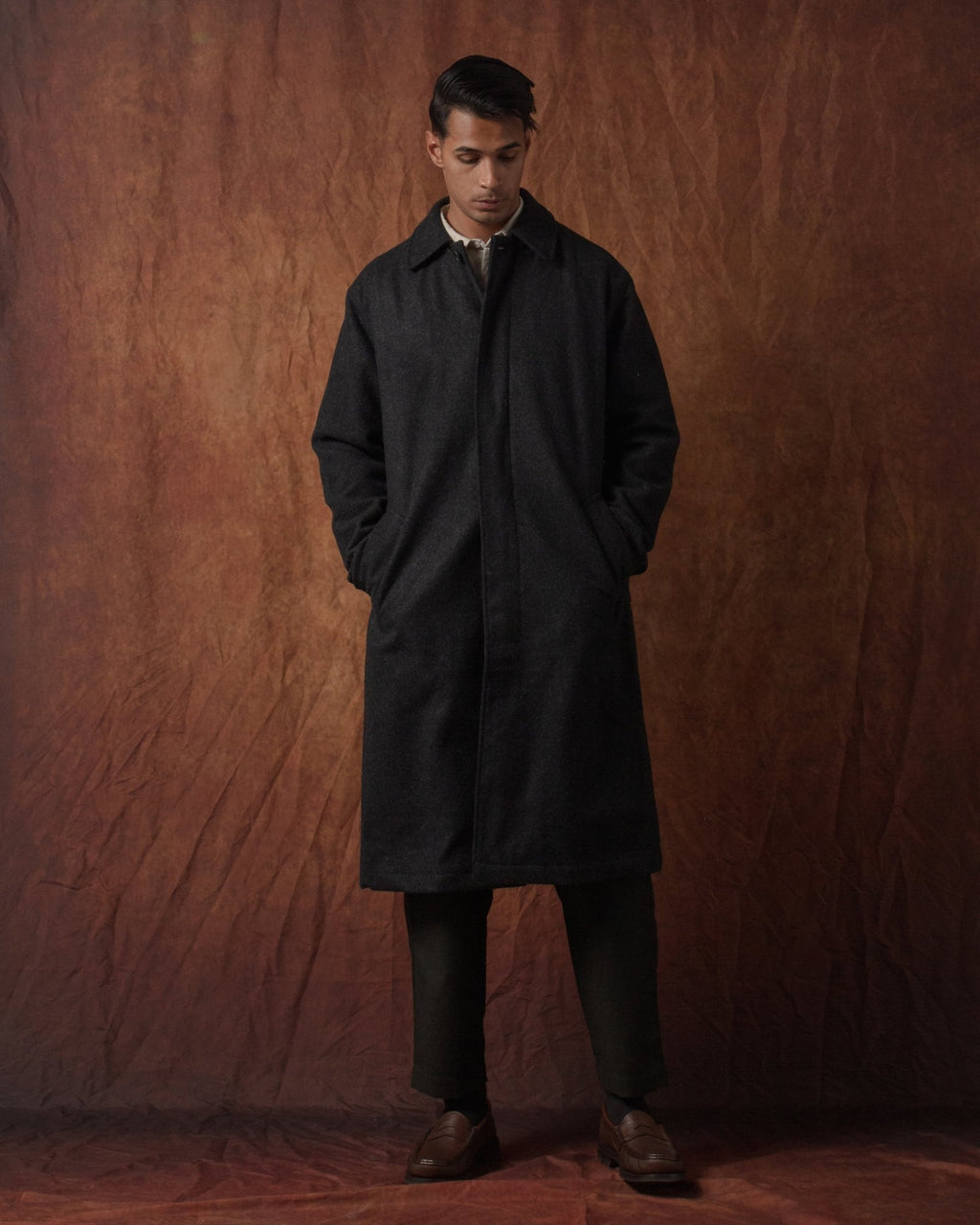 Mac Coat Mowbray Grey Marl - UNIVERSAL WORKS