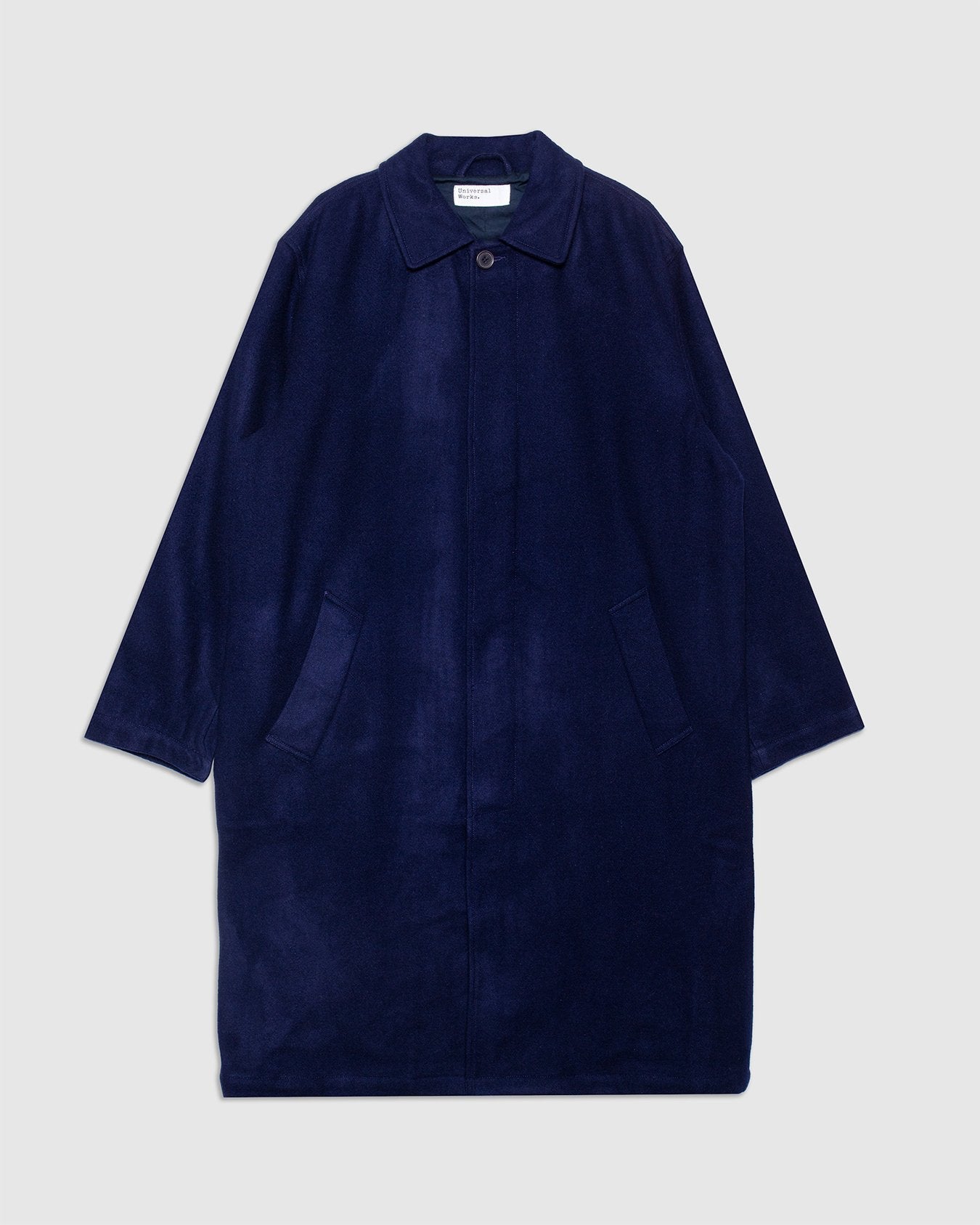 Mac Coat Navy Mowbray - UNIVERSAL WORKS