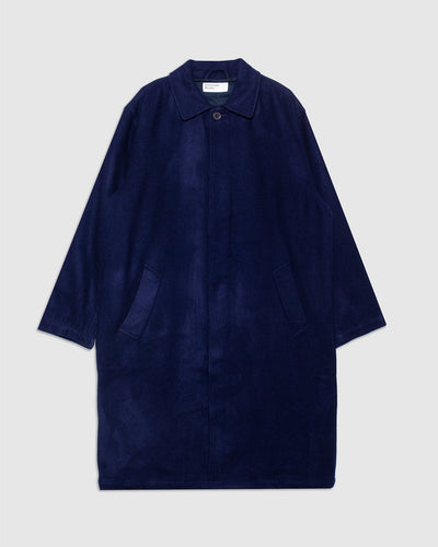 Mac Coat Navy Mowbray - UNIVERSAL WORKS