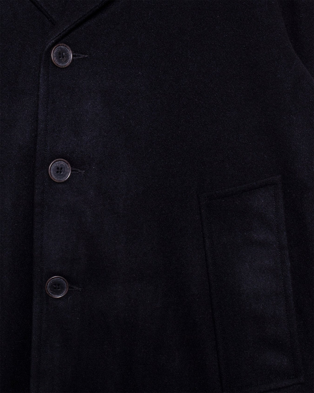 Manhattan Coat Black Mowbray - UNIVERSAL WORKS