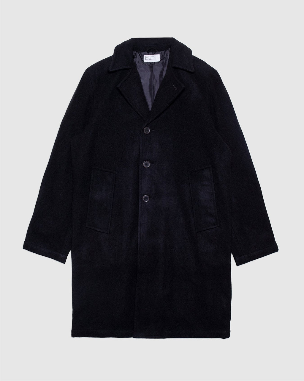 Manhattan Coat Black Mowbray - UNIVERSAL WORKS