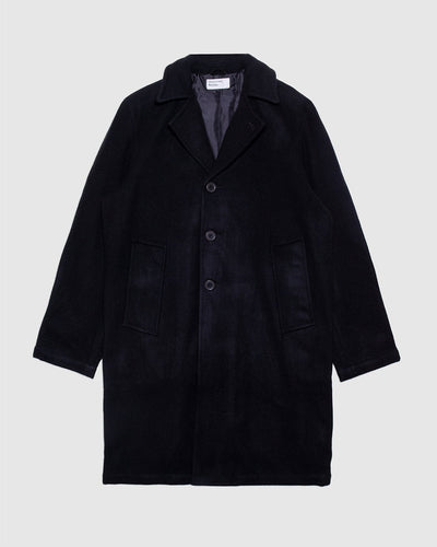 Manhattan Coat Black Mowbray - UNIVERSAL WORKS