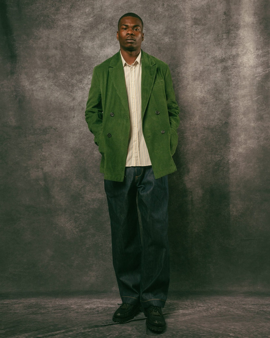Manor Jacket Green Corduroy - UNIVERSAL WORKS
