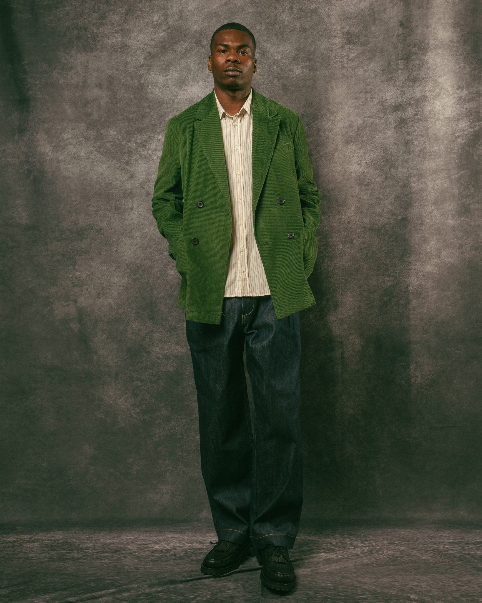 Manor Jacket Green Corduroy - UNIVERSAL WORKS