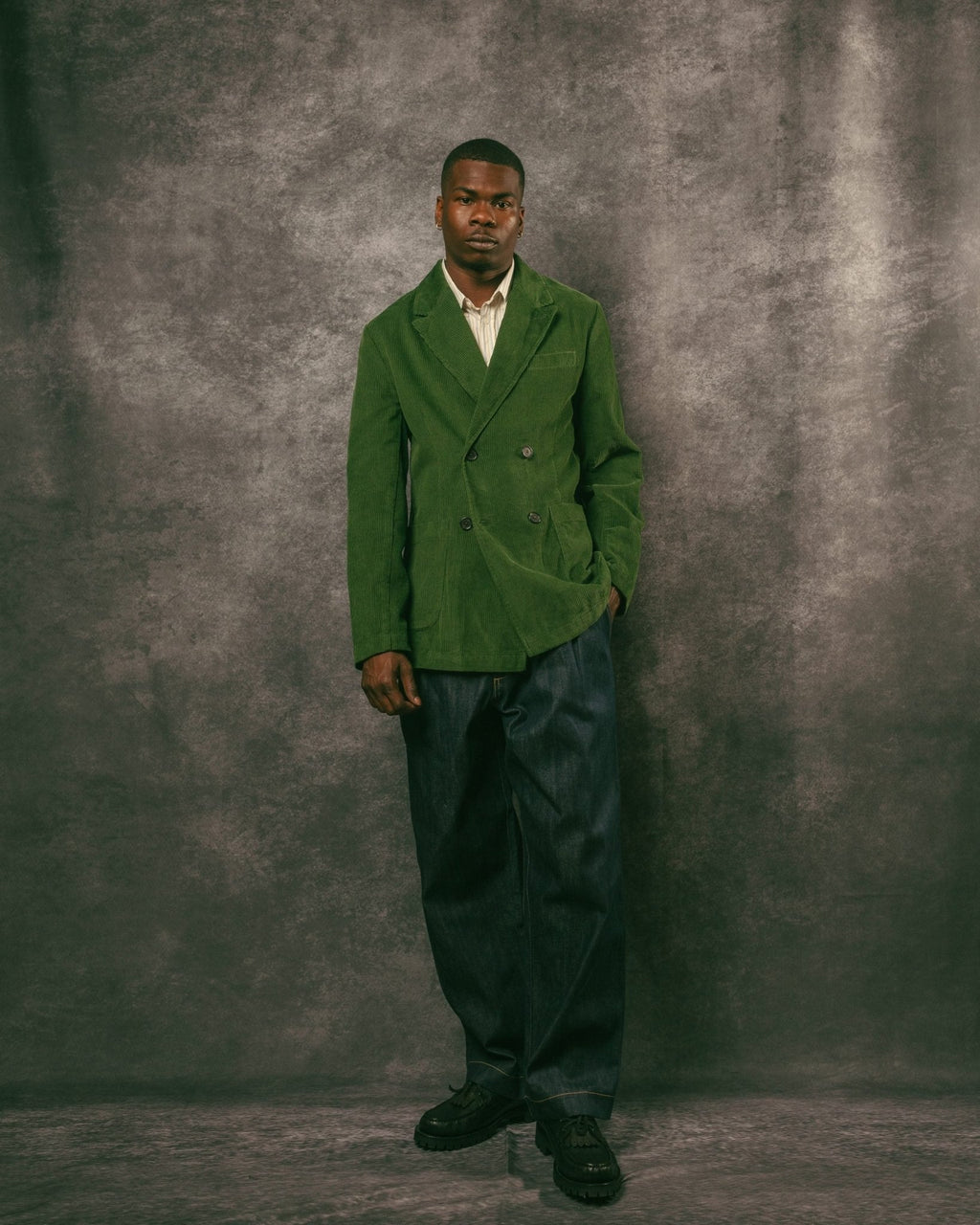Manor Jacket Green Corduroy - UNIVERSAL WORKS